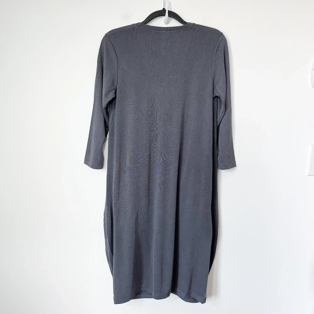 NEW‎ Alembika Essential Draped Cocoon Jacket Grey Womens 4-6